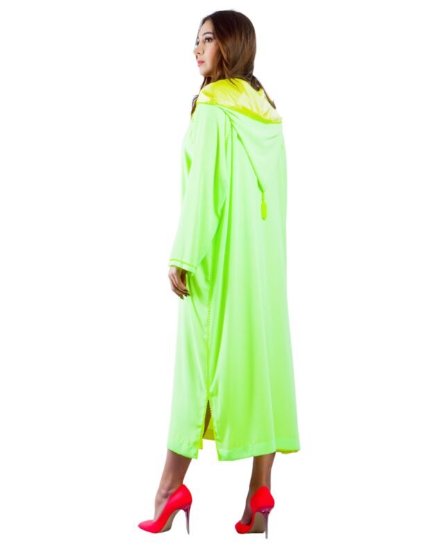 Assia Moroccan Jalabiya Women Muslin Fluorescent