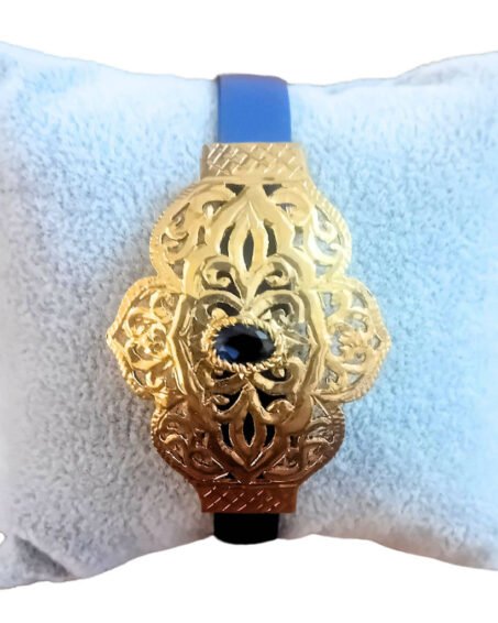 Beldi Moroccan Gold and Blue Bracelet