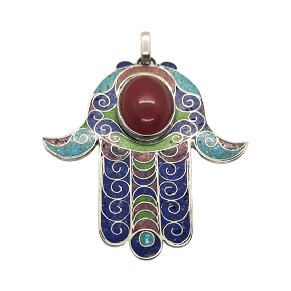 Berber Hand of Fatima silver Pendant