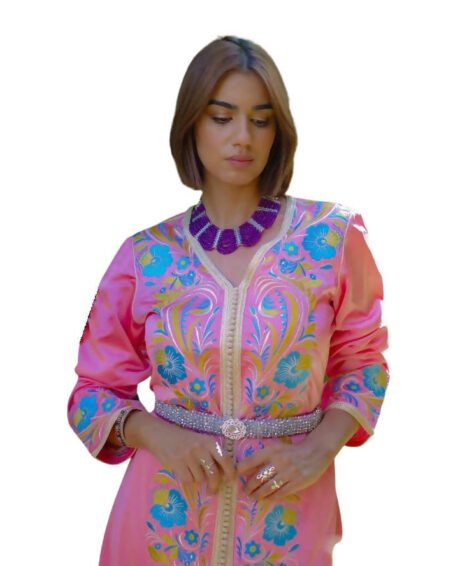 Caftan Rose Brodé
