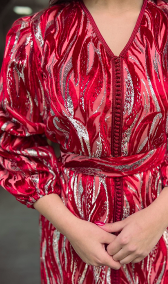 Caftan rouge vif