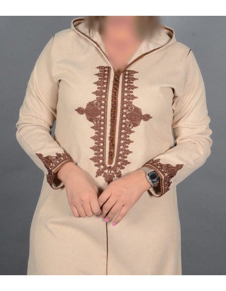 Djellaba femme beige