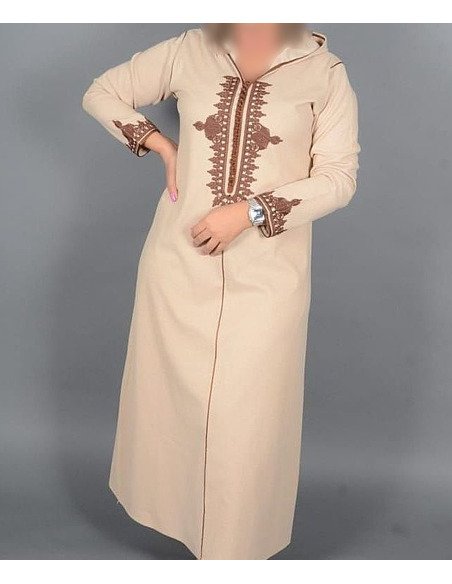 Djellaba femme beige - Image 3