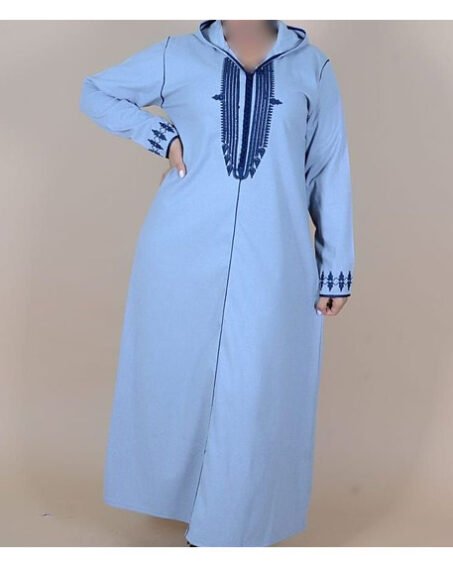 Djellaba femme bleu ciel