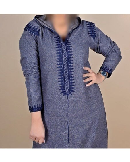Djellaba femme Bleu gris