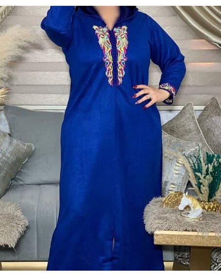Djellaba femme bleu royal