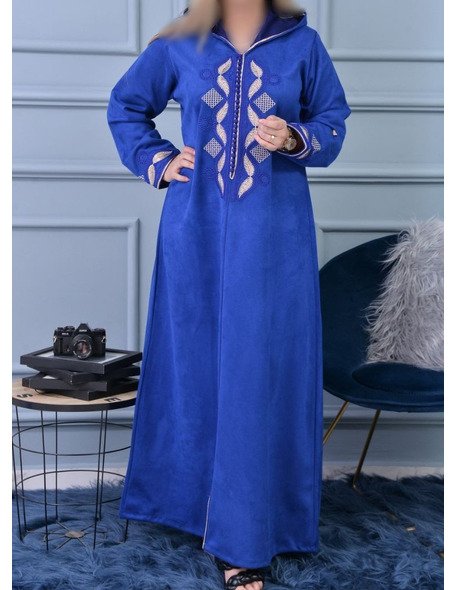 Djellaba femme Bleu royal