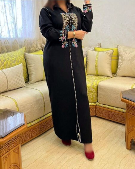Djellaba femme noir