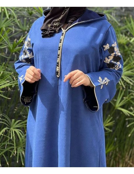 djellaba marocaine bleu