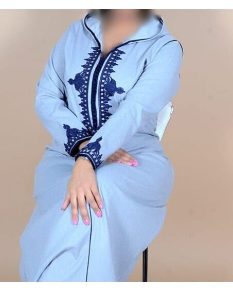 Djellaba marocaine bleu