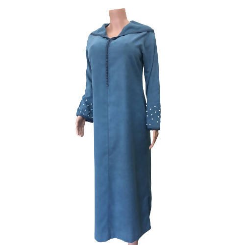 Djellaba marocaine bleue