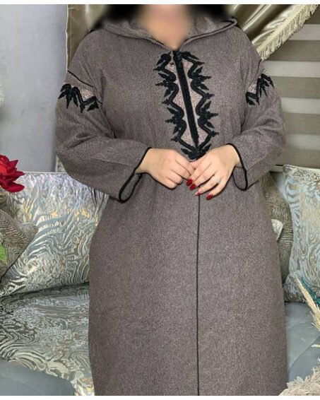 Djellaba marocaine femme Marron