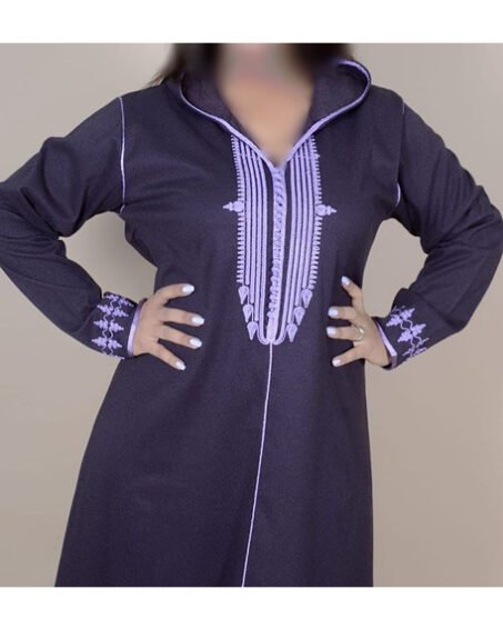 Djellaba marocaine mauve