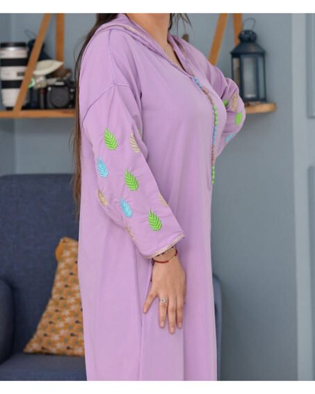 Djellaba mauve pastel