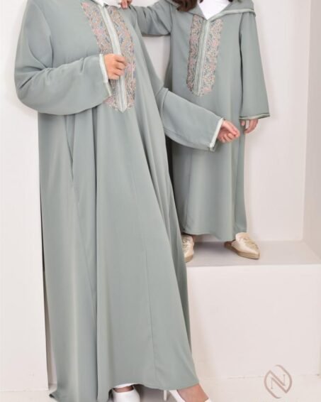 Djellaba mother or daughter FARIYA Green