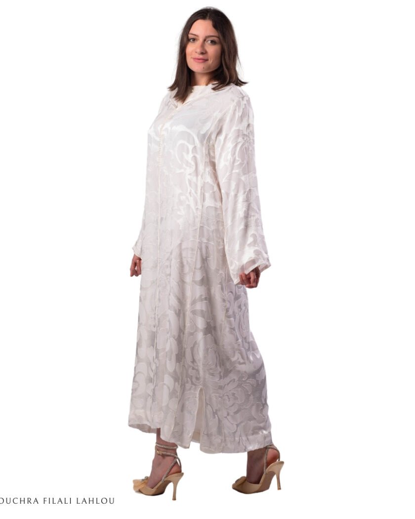 Eleni Moroccan Jalabiya Women White