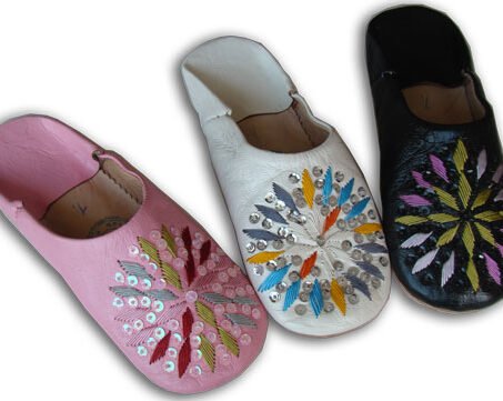 Embroidered slippers