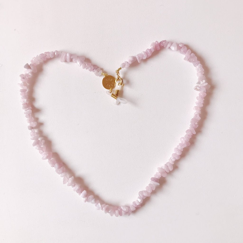 GLASSES CORD PINK QUARTZ