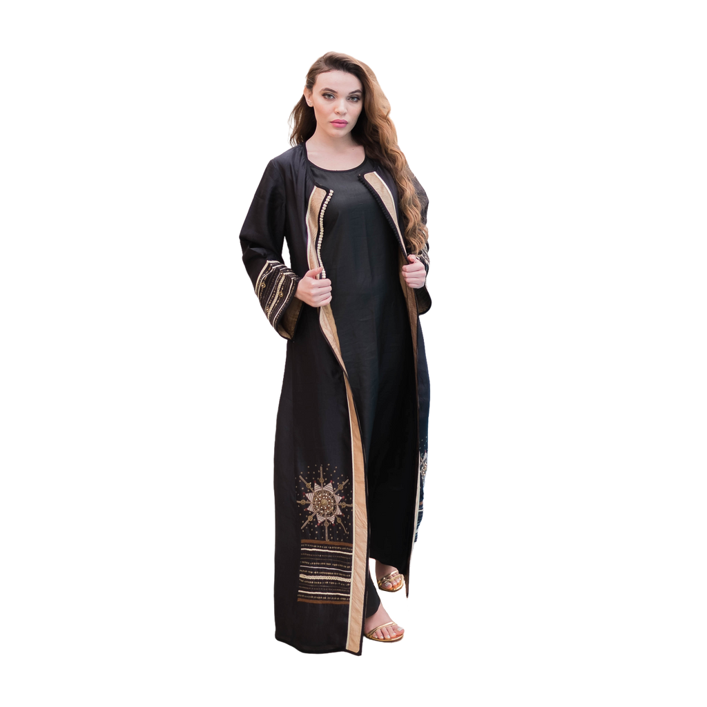 Gold and Black Kaftan Coat