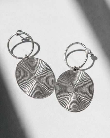 Grey Half Spirals Earrings