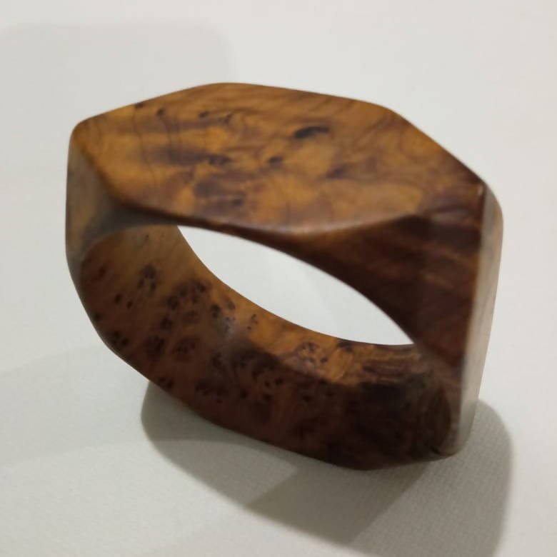Handmade Thuja Bangle Wooden bracelet