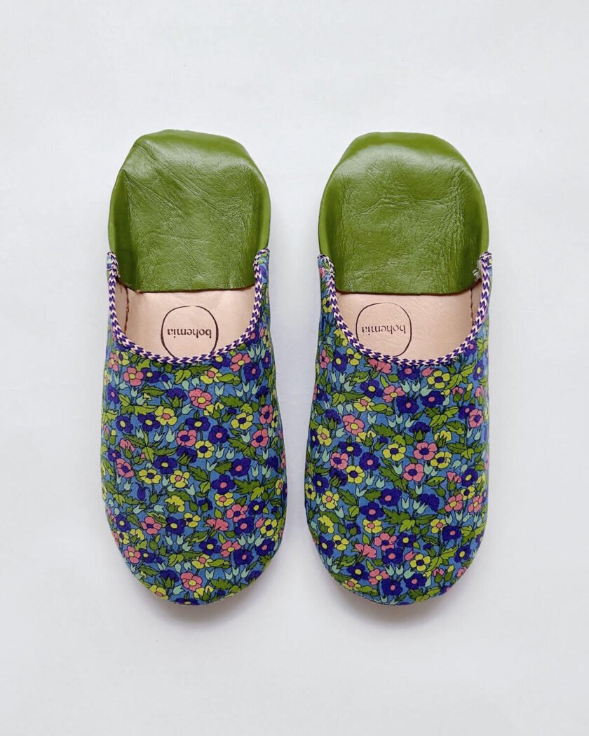 Liberty Print Babouche Slippers, Piccadilly Poppy