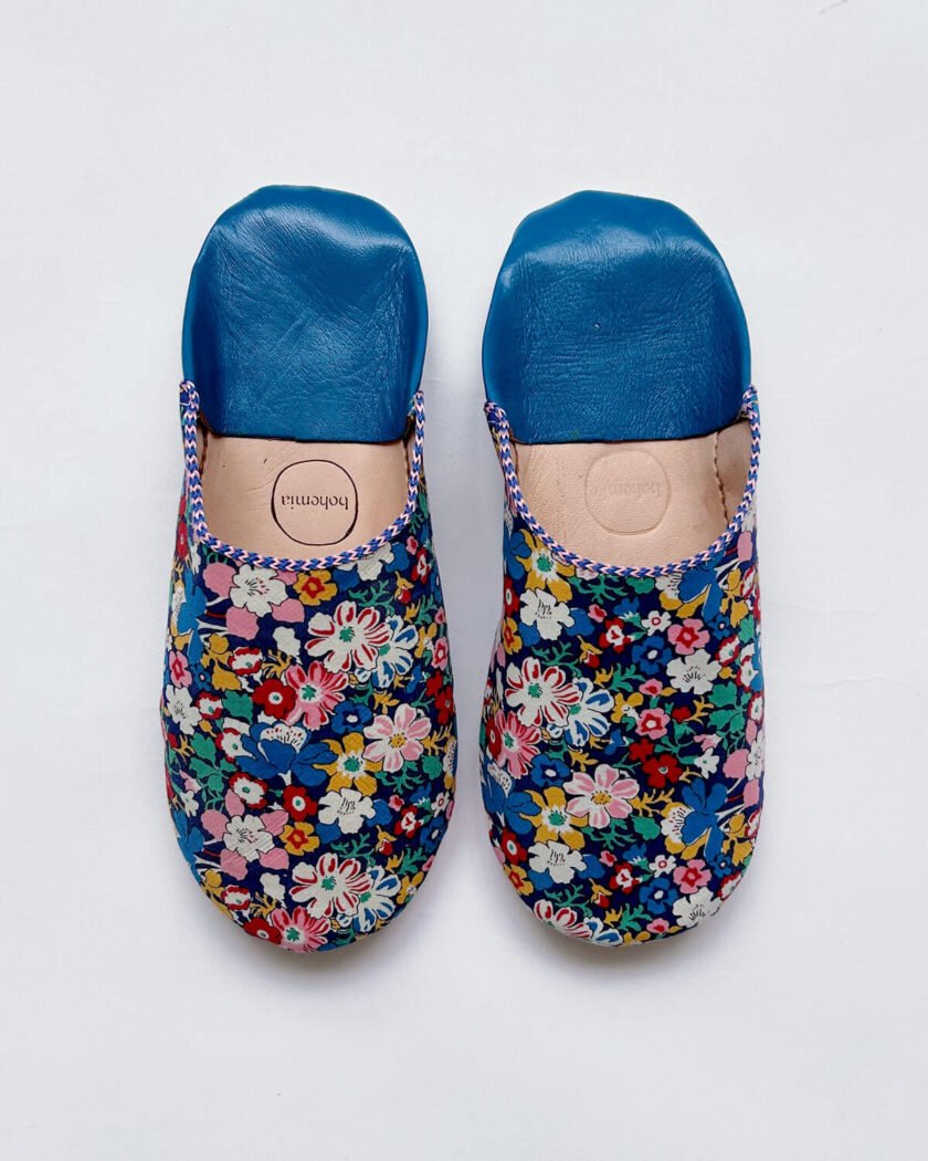 Liberty Print Babouche Slippers, Westbourne Posy