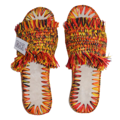 MARI Multicolored Raphia Sandal