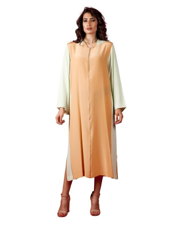 Mariam Moroccan Jalabiya Women Crepe Salmon