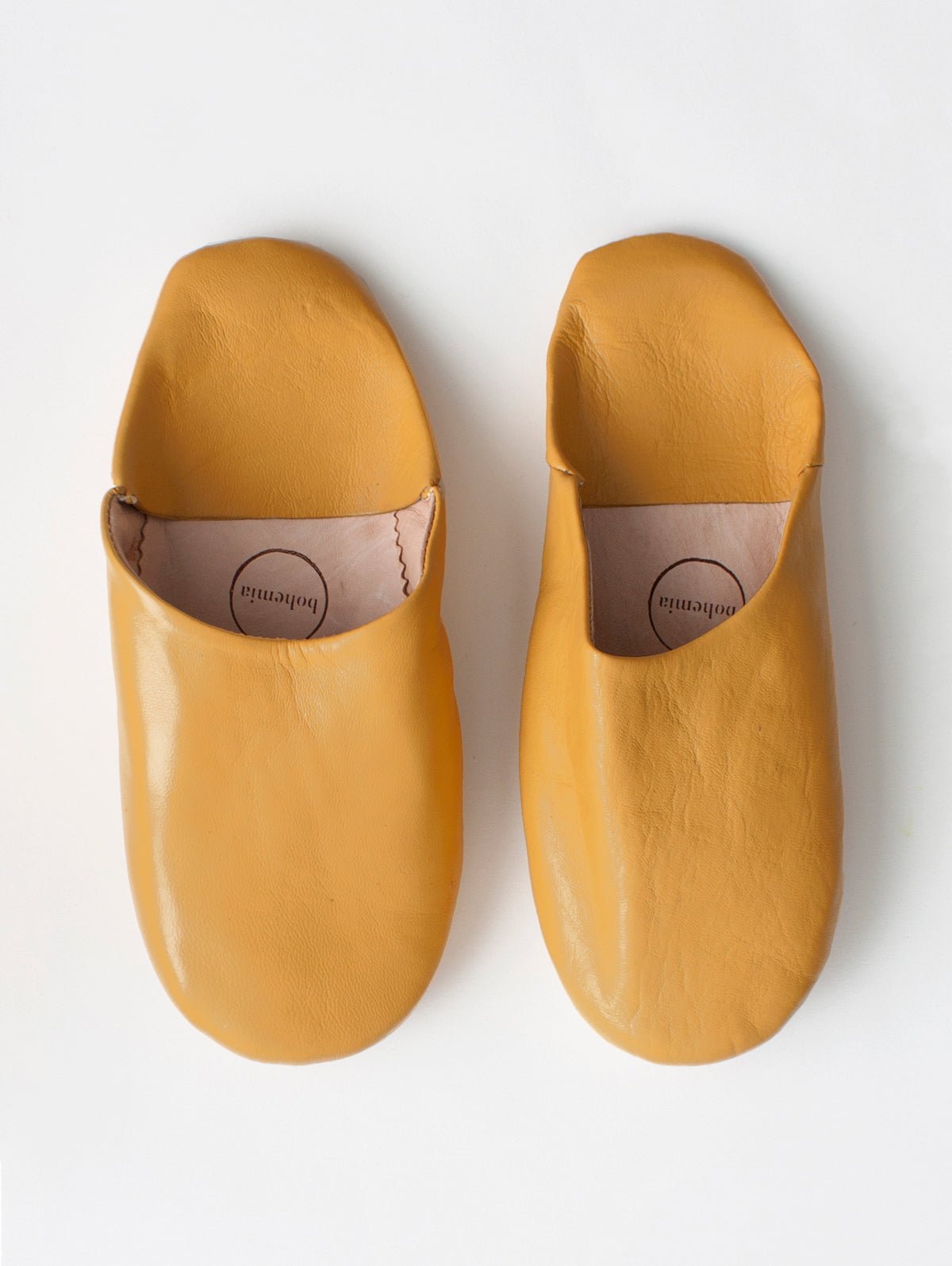 Moroccan Babouche Basic Slippers, Ochre (Pack of 2)
