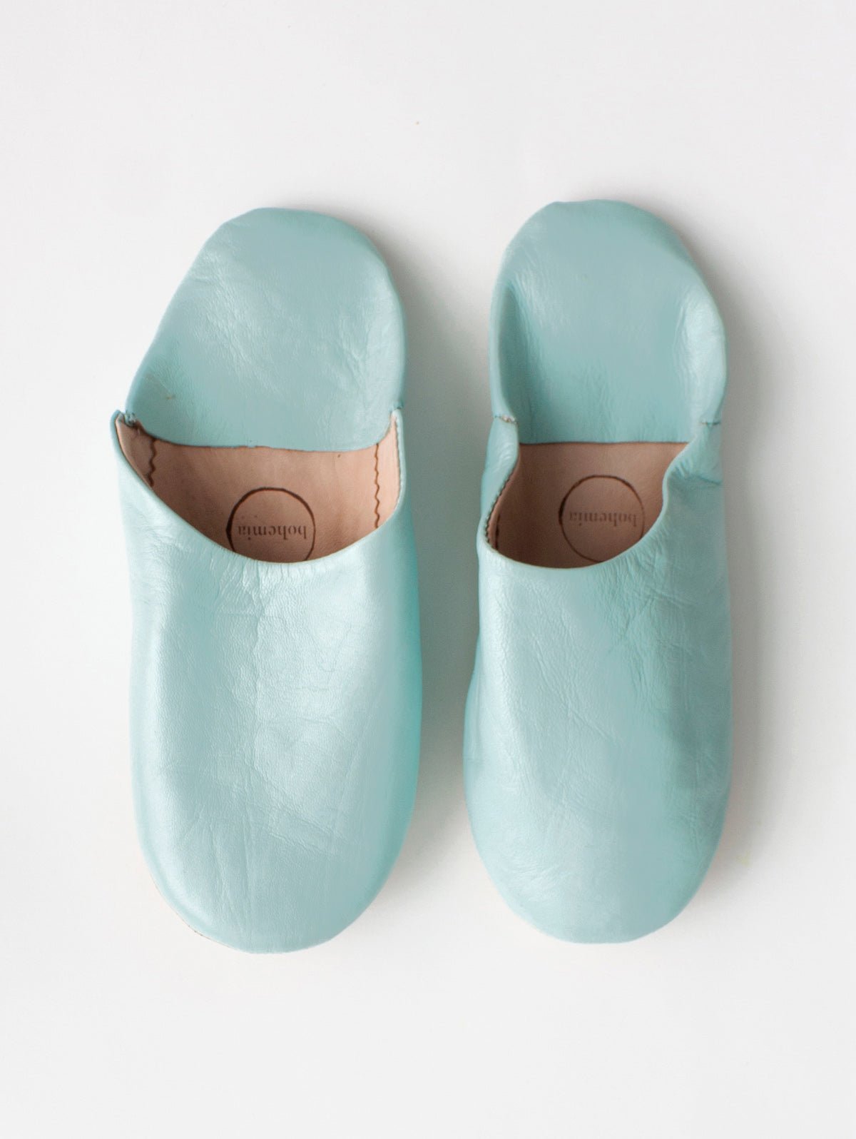 Moroccan Babouche Basic Slippers, Powder Blue (Pack of 2)
