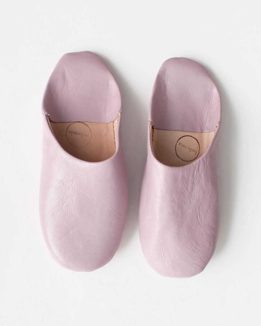Moroccan Babouche Basic Slippers, Vintage Pink (Pack of 2)