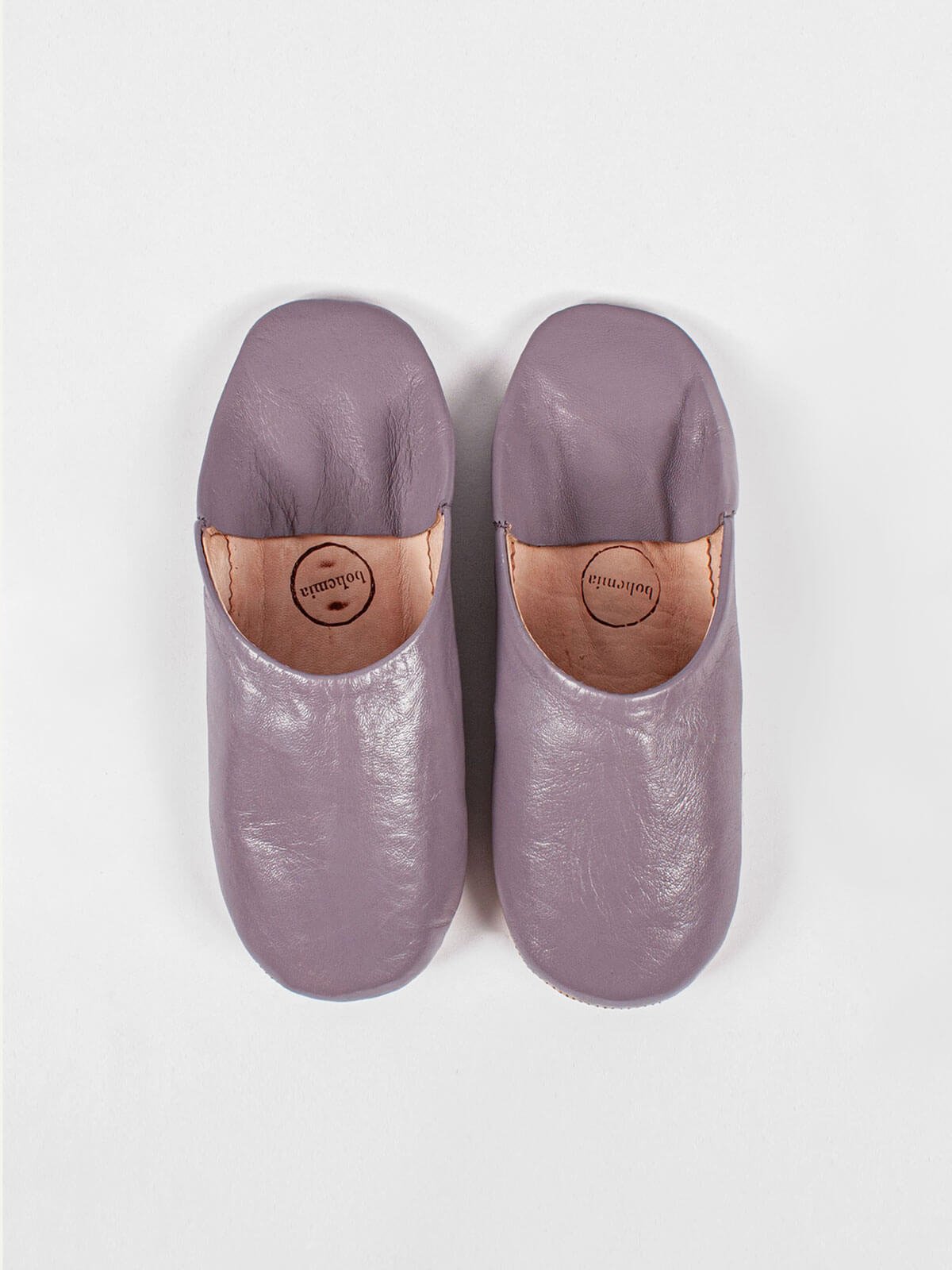Moroccan Babouche Basic Slippers, Violet (Pack of 2)