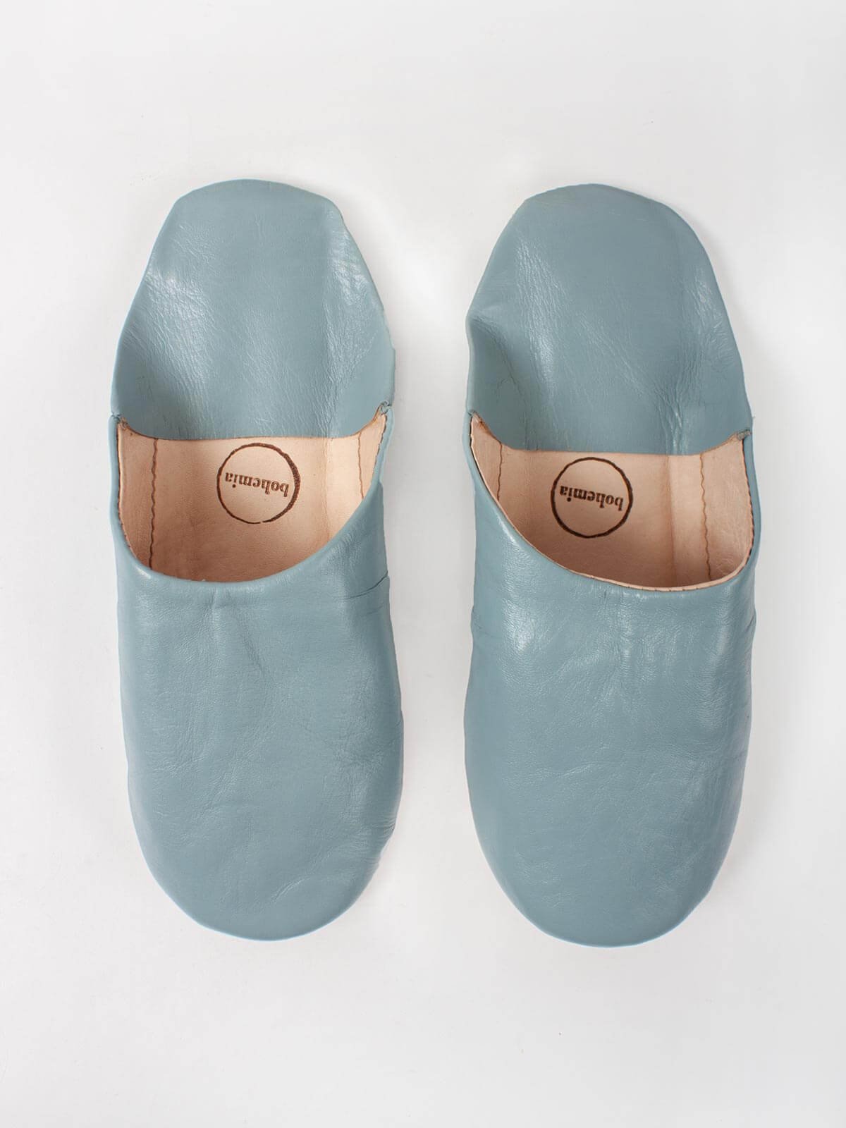 Moroccan Mens Babouche Slippers, Grey (Pack of 2)