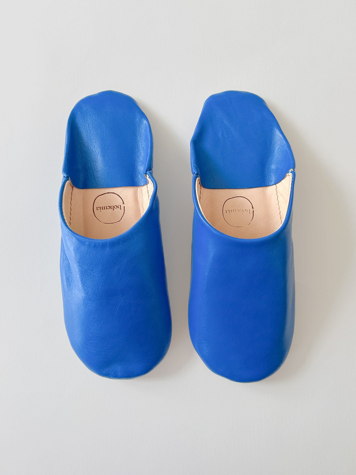 Moroccan Mens Babouche Slippers, Majorelle Blue (Pack of 2)