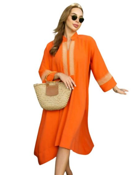 Orange Moroccan Kaftan