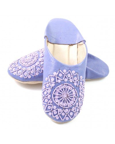 Parma violet selma slippers with sequins