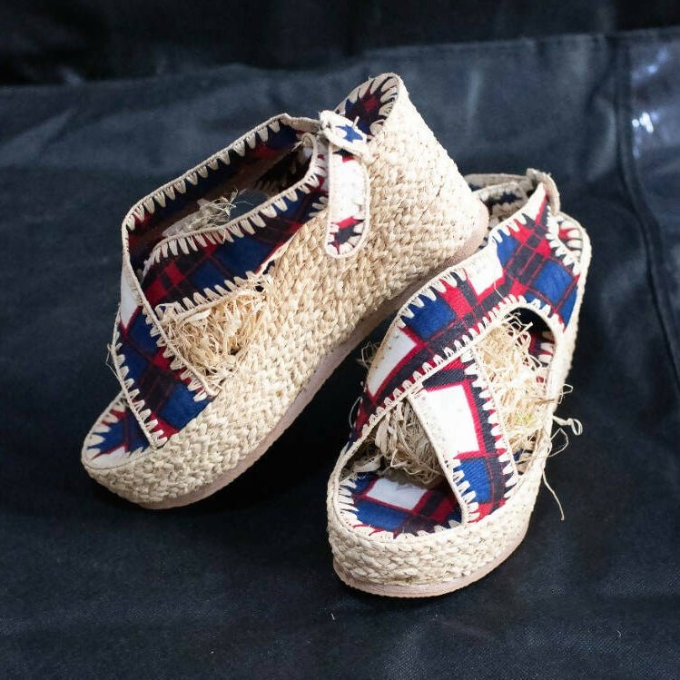 Raphia and Wax Sandals