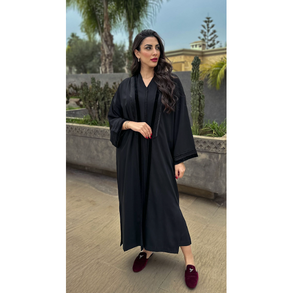 Robe marocaine Djellaba d'or et d'eau
