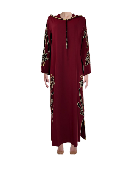 Robe marocaine Djellaba d'or et d'eau