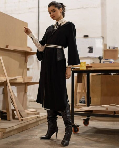 Spero Black Modern Djellaba