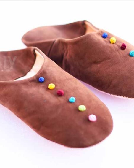 Suede cocooning slippers