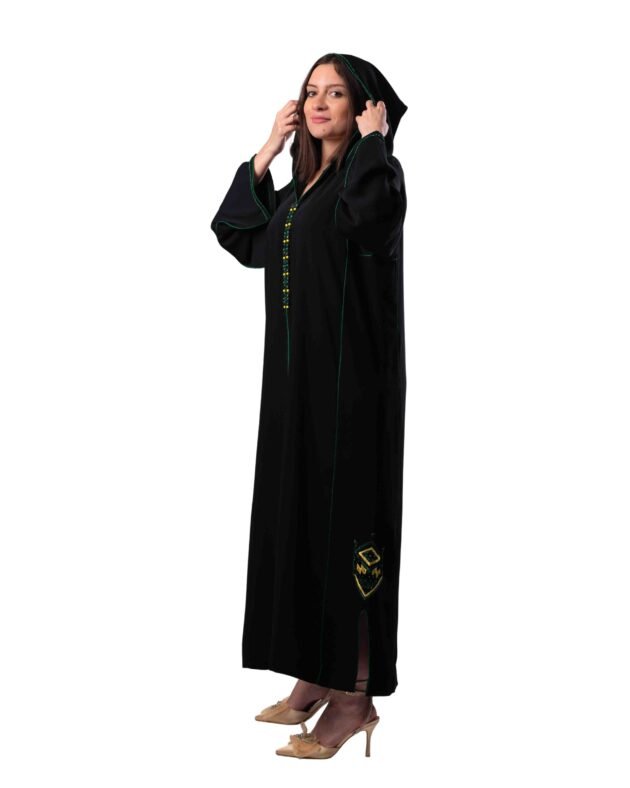 Sultana Moroccan Jalabiya Women Crepe Black